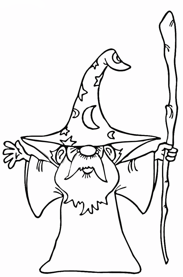 Wizard Coloring Pages to download and print for free