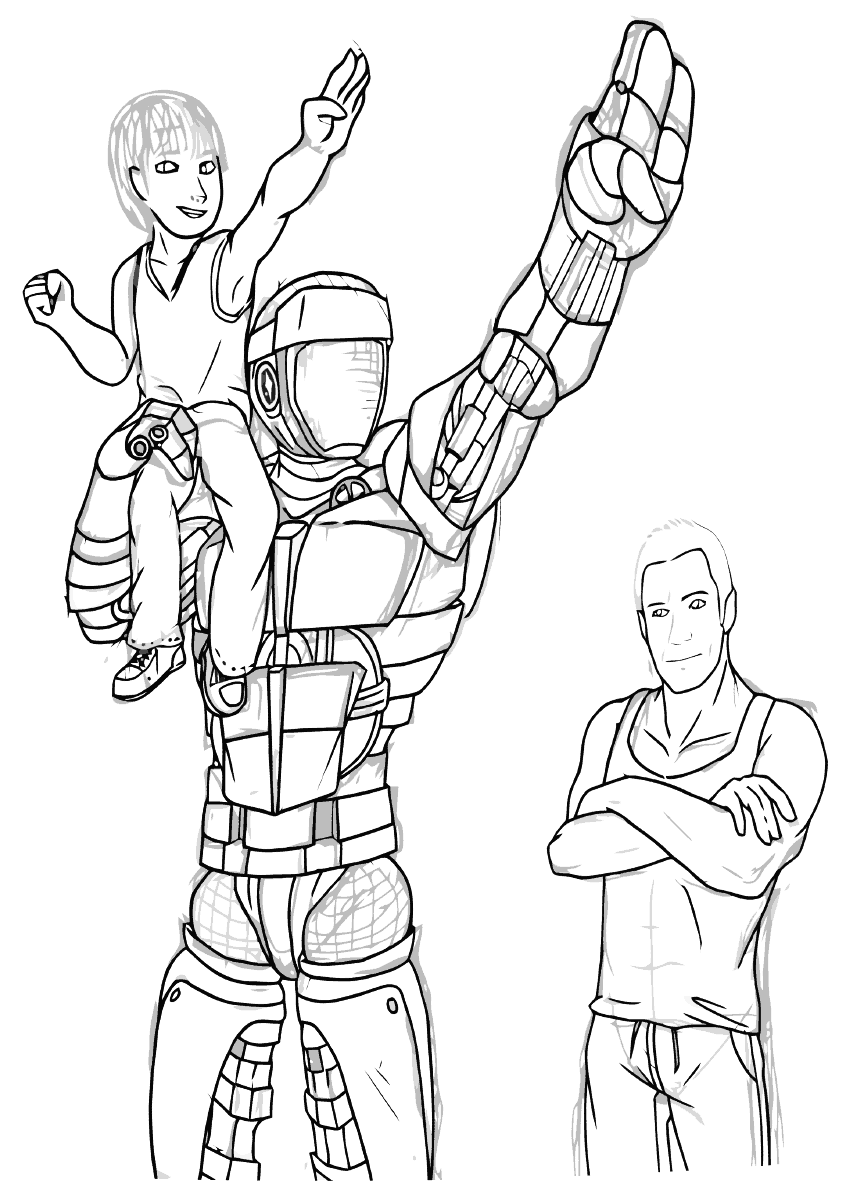 Real Steel coloring pages to download and print for free