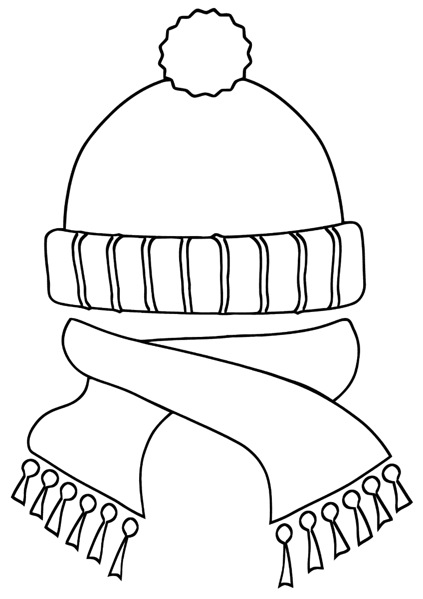 Winter Clothing Coloring Sheet Coloring Pages